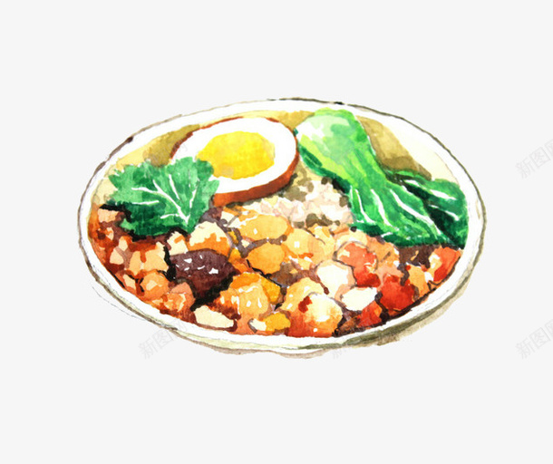 一盘食物png免抠素材_88icon https://88icon.com 手绘 拌饭 拌饭手绘 插画 食物