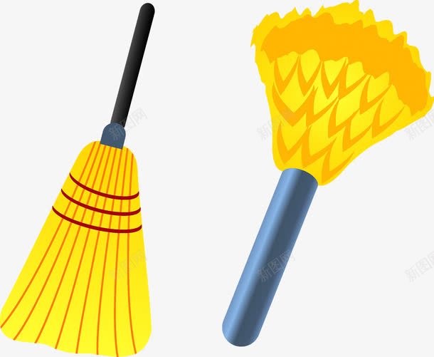 扫把矢量图ai免抠素材_88icon https://88icon.com 卫生 大扫除 打扫 扫把 清洁 笤帚 矢量图