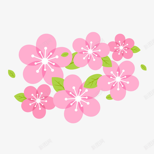 粉色纹理质感花朵元素矢量图ai免抠素材_88icon https://88icon.com 创意 卡通插画 叶子 开花 粉色 纹理 绿色 花朵 质感 矢量图