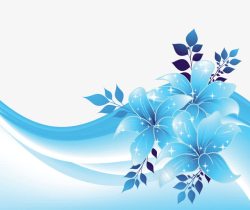 冰兰花蓝色花纹高清图片