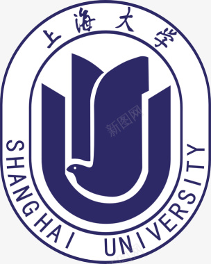 大学插画上海大学logo矢量图图标图标