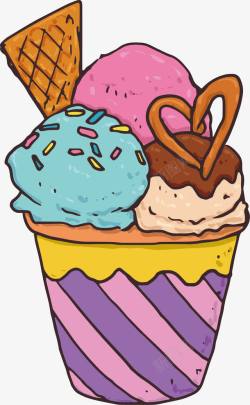 甜筒冰淇淋素材