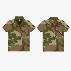 军事迷彩短袖花纹素材