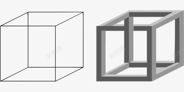 双立方体png免抠素材_88icon https://88icon.com 双立方体 线条 装饰