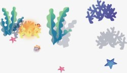 深海海藻矢量图素材