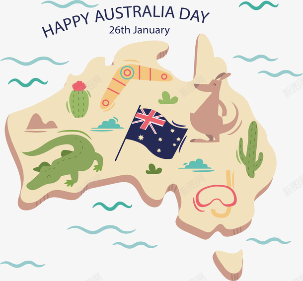 立体可爱澳大利亚地图矢量图ai免抠素材_88icon https://88icon.com AustraliaDay 可爱动物 地图 澳大利亚 澳大利亚日 矢量png 矢量图