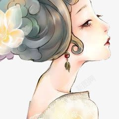 古典气息侧脸高清图片
