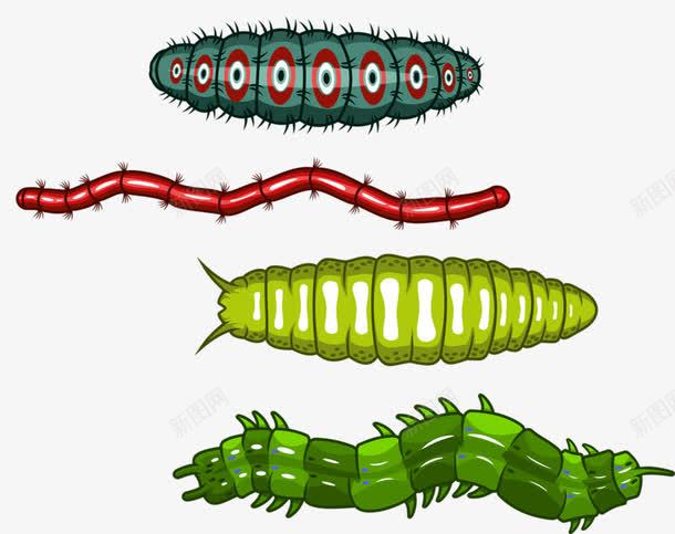 各式各样的小虫子png免抠素材_88icon https://88icon.com 毛毛虫 绿色 蚯蚓 触角