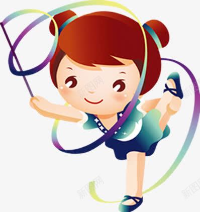 卡通艺术体操png免抠素材_88icon https://88icon.com 艺术体操