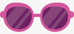 精美紫色眼镜装扮矢量图素材