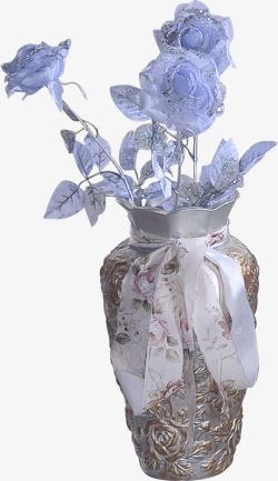 冰蓝色的花素材