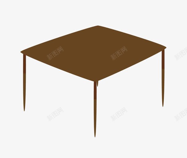 手绘木桌png免抠素材_88icon https://88icon.com 家具 手绘 木桌 桌板 棕色