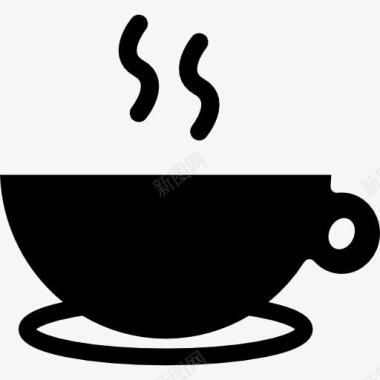 茶热咖啡杯的图标图标