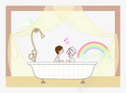 洗澡的情侣洗澡的情侣高清图片