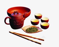 古典紫砂茶具素材