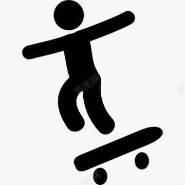 运动人物男孩skatingboard图标图标