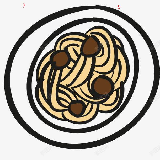 盘子面条食物png免抠素材_88icon https://88icon.com 插画 美食 食品 餐饮