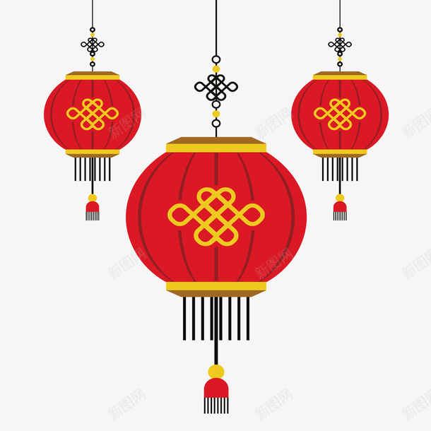 卡通春节红色灯笼png免抠素材_88icon https://88icon.com 中国风 卡通灯笼 喜庆 新年灯笼 春节灯笼 红色灯笼