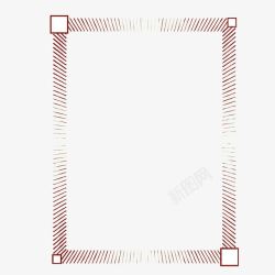 红色散发线条竖边框素材