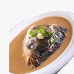 清炖鱼头汤素材