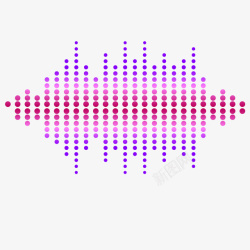 紫色动感声波矢量图素材