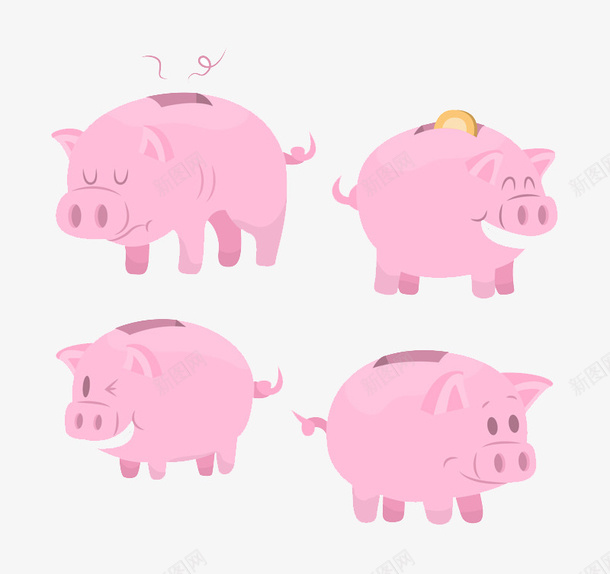 创意卡通猪存钱罐png免抠素材_88icon https://88icon.com Pig 卡通 存钱罐 粉红猪