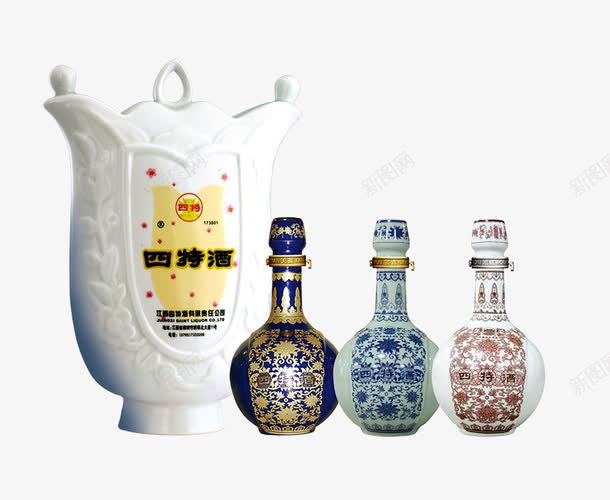 产品实物四特酒psd免抠素材_88icon https://88icon.com 中国名酒 产品实物四特酒 白酒 酒水 青花瓷