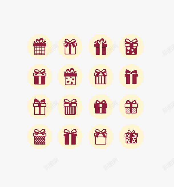 黄色底纹生日礼物礼盒十六款png免抠素材_88icon https://88icon.com 生日礼物 矢量礼盒 礼盒十六款 黄色底纹礼盒