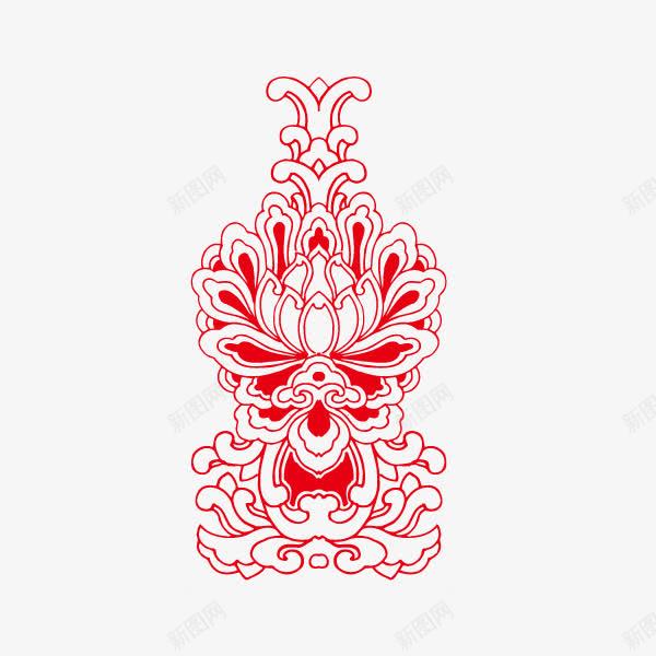 花纹底纹红色装饰中国风png免抠素材_88icon https://88icon.com 中国风 红色 花纹底纹 装饰