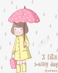 打伞的卡通女孩png免抠素材_88icon https://88icon.com 下雨 伞 卡通 女孩