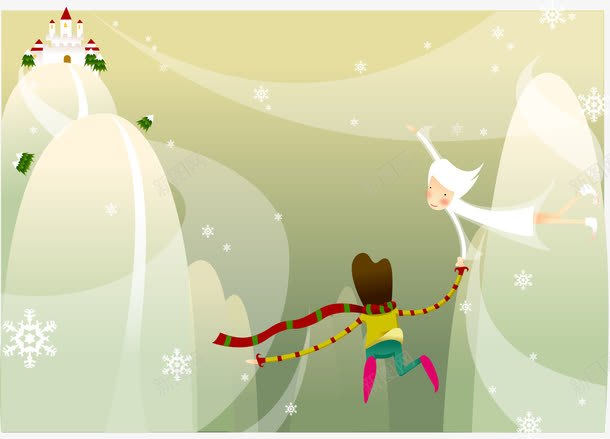 卡通情侣飞向远方png免抠素材_88icon https://88icon.com 卡通手绘 幻想 情侣 梦幻 童话世界 飞