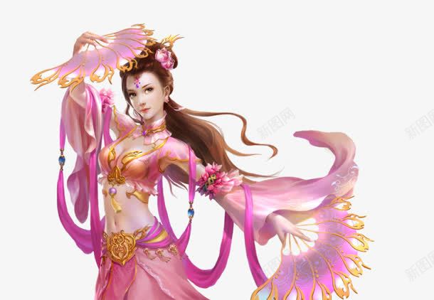 持扇绿色飘裙古典美女png免抠素材_88icon https://88icon.com png素材 古典美女 持扇 绿色飘裙