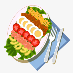 彩色圆形圆弧蔬菜食物元素矢量图素材