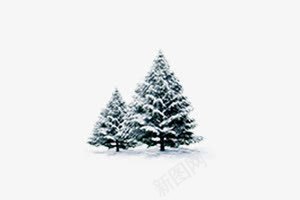 圣诞雪树png免抠素材_88icon https://88icon.com 圣诞素材 树 树木 装饰 雪树