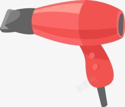 手绘红色吹风机素材