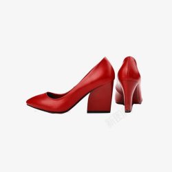 红色婚鞋素材