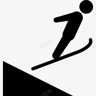 跳台跳台滑雪图标图标