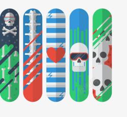 彩色滑雪板朋克风滑雪板高清图片