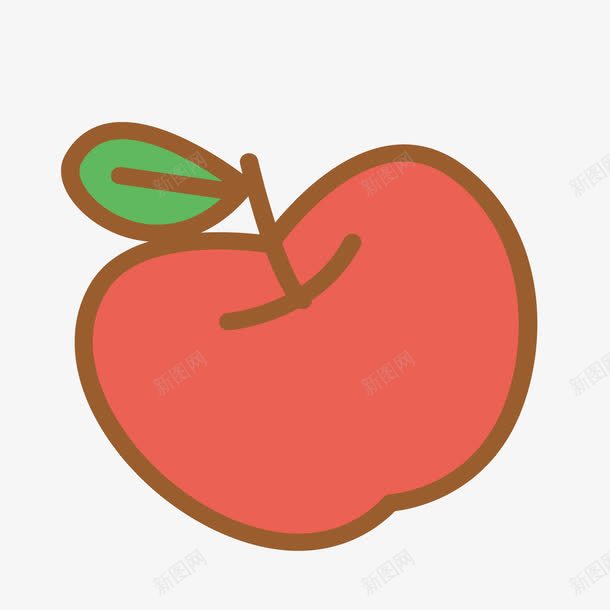 卡通美味红苹果png免抠素材_88icon https://88icon.com 卡通 美味 苹果