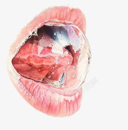 红唇泡泡嘴唇舌头素材