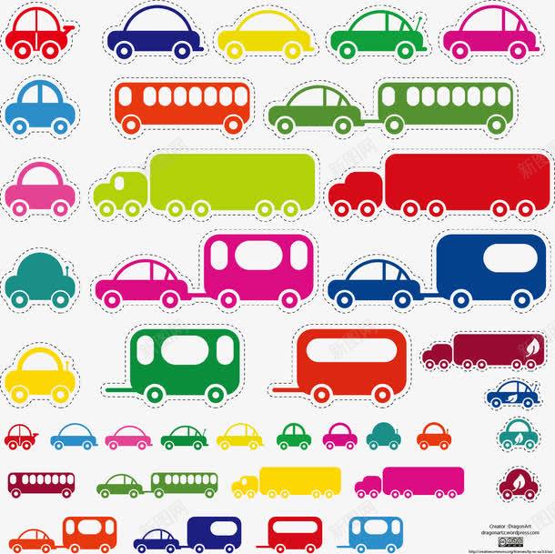 多款玩具汽车和大巴png免抠素材_88icon https://88icon.com 彩色汽车 玩具汽车