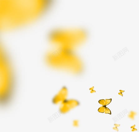 黄色卡通唯美蝴蝶飞舞png免抠素材_88icon https://88icon.com 卡通 蝴蝶 飞舞 黄色