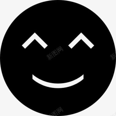 黑五素材微笑的脸黑色的表情符号图标图标