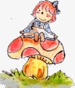 创意合成坐在蘑菇上面的小女孩png免抠素材_88icon https://88icon.com 创意 合成 女孩 蘑菇 面的