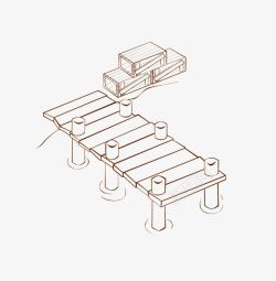 木制小桥素材