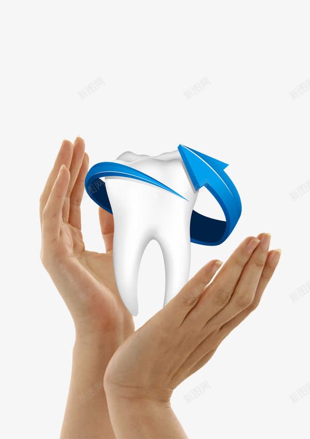 保护牙齿psd免抠素材_88icon https://88icon.com 保护 健康 手掌 牙齿