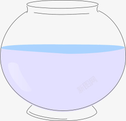 白色透明的鱼缸素材