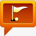 打噶高尔夫球全球定位系统gps高尔夫球图标图标