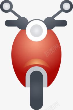 红色摩托车图标图标
