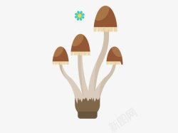 蘑菇小花卡通素材